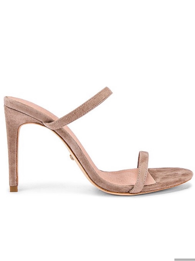 Revolve Raye Nina Heels Tan / Gray Suede